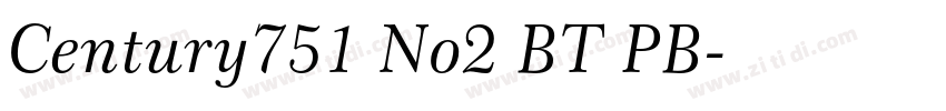 Century751 No2 BT PB字体转换
